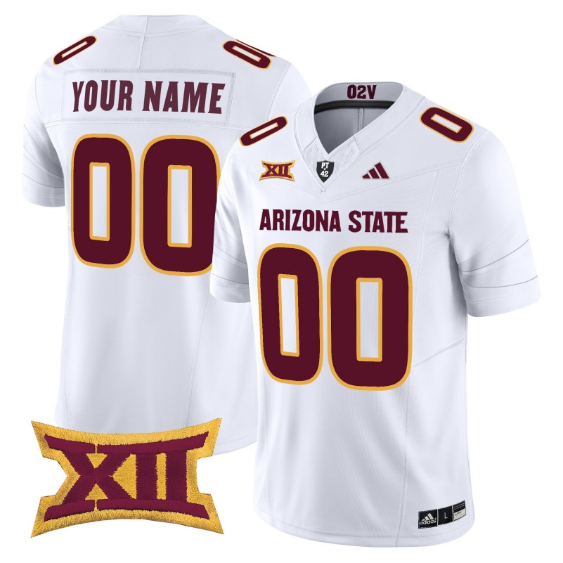 Arizona State Sun Devils Custom White 2025 Vapor Limited Stitched College Football Jersey