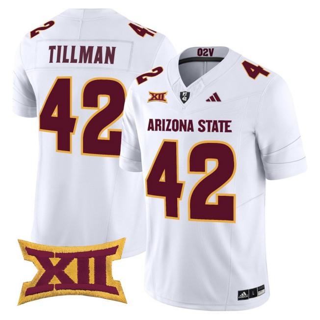 Men's Arizona State Sun Devils #42 Pat Tillman White 2025 Vapor Limited Stitched Football Jersey