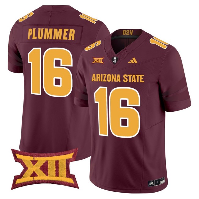 Men's Arizona State Sun Devils #16 Jake Plummer Maroon 2025 Vapor Limited Stitched Football Jersey
