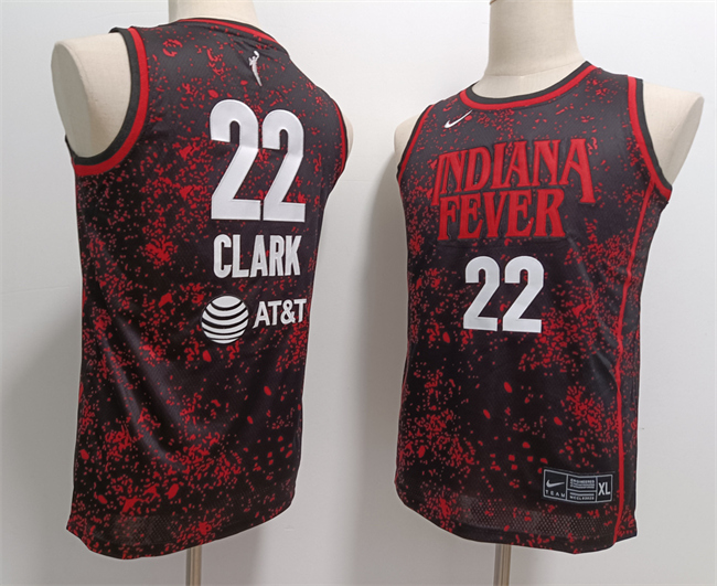 Youth Indiana Fever #22 Caitlin Clark Red Stitched Jersey