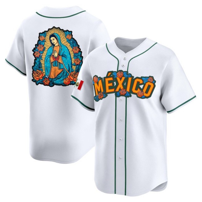 Men's Mexico 2025 Vapor Premier Limited Stitched Baseball Jersey - White