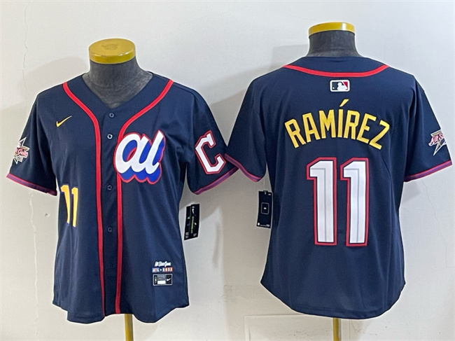Youth American League #11 Jose Ramirez Navy 2025 All-Star Edition Limited Stitched Baseball Jersey