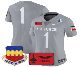 Women's Air Force Falcons #1 Team 20th Fighter F.U.S.E. 2025 'Air Power Legacy Series' Vapor Limited Stitched Football Jersey