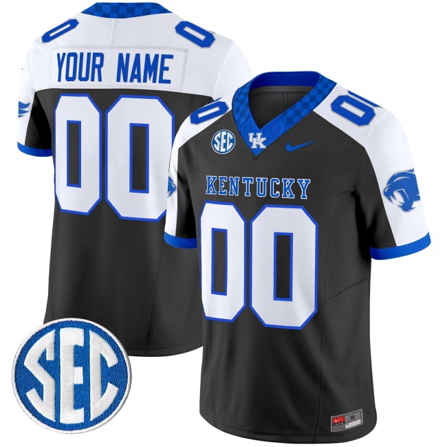 Kentucky Wildcats Custom Black Alternate F.U.S.E. 2025 Nike Vapor Limited Stitched Football Jersey