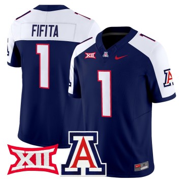 Men's Arizona Wildcats #1 Noah Fifita Navy Alternate F.U.S.E. 2025 Vapor Limited Stitched Football Jersey