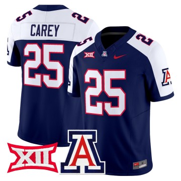 Men's Arizona Wildcats #25 Ka'Deem Carey Navy Alternate F.U.S.E. 2025 Vapor Limited Stitched Football Jersey