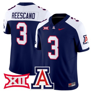 Men's Arizona Wildcats #3 Kedrick Reescano Navy Alternate F.U.S.E. 2025 Vapor Limited Stitched Football Jersey