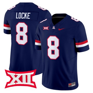 Men's Arizona Wildcats #8 Braedyn Locke Navy F.U.S.E. 2025 Vapor Limited Stitched Football Jersey