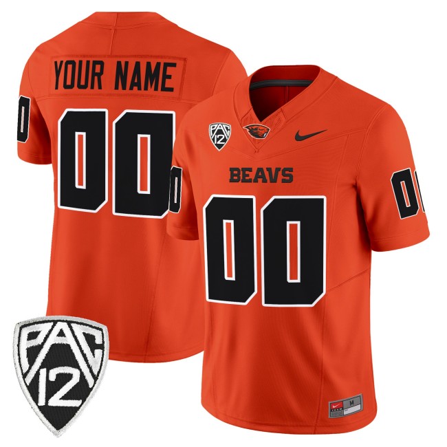 Oregon State Beavers Custom Orange F.U.S.E. 2025 Vapor Limited Stitched Football Jersey