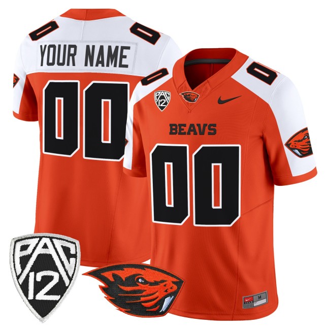 Oregon State Beavers Custom Orange Alternate F.U.S.E. 2025 Vapor Limited Stitched Football Jersey