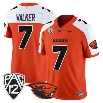 Men's Oregon State Beavers #7 Trent Walker Orange Alternate F.U.S.E. 2025 Vapor Limited Stitched Football Jersey