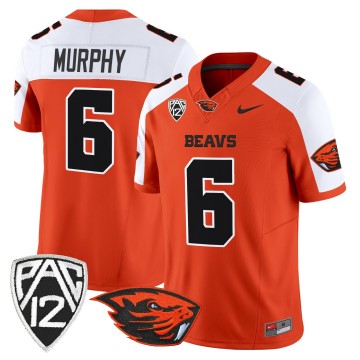 Men's Oregon State Beavers #6 Maalik Murphy Orange Alternate F.U.S.E. 2025 Vapor Limited Stitched Football Jersey