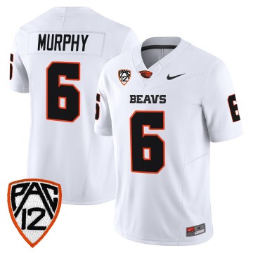 Men's Oregon State Beavers #6 Maalik Murphy White F.U.S.E. 2025 Vapor Limited Stitched Football Jersey