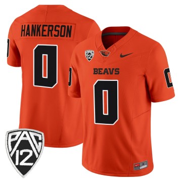 Men's Oregon State Beavers #0 Anthony Hankerson Orange F.U.S.E. 2025 Vapor Limited Stitched Football Jersey