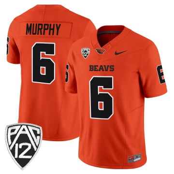 Men's Oregon State Beavers #6 Maalik Murphy Orange F.U.S.E. 2025 Vapor Limited Stitched Football Jersey