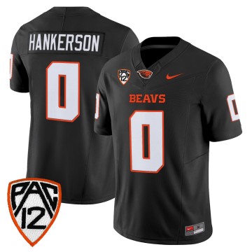 Men's Oregon State Beavers #0 Anthony Hankerson Black F.U.S.E. 2025 Vapor Limited Stitched Football Jersey