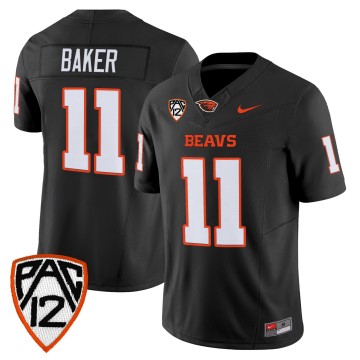 Men's Oregon State Beavers #11 Terry Baker Black F.U.S.E. 2025 Vapor Limited Stitched Football Jersey