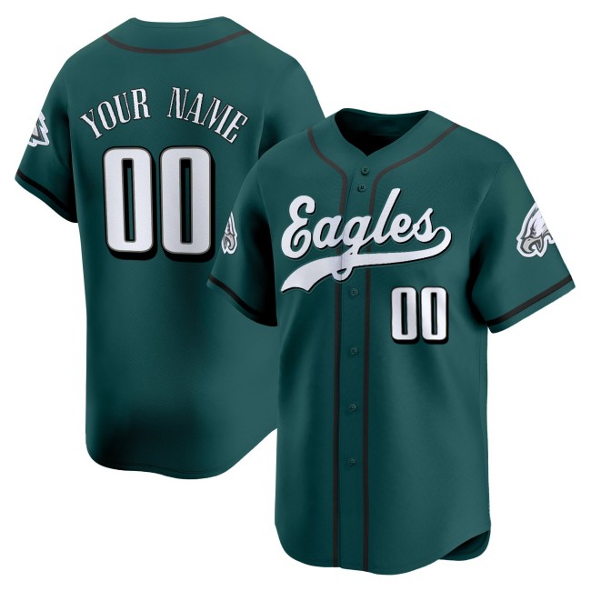 Philadelphia Eagles Custom Midnight Green 2025 Vapor Limited Stitched Baseball Jersey