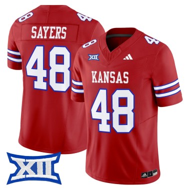 Men's Kansas Jayhawks #48 Gale Sayers Red F.U.S.E. 2025 Vapor Limited Stitched Football Jersey
