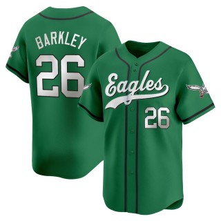Men's Philadelphia Eagles #26 Saquon Barkley Kelly Green 2025 Vapor Limited Stitched Baseball Jersey