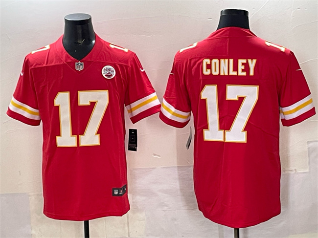 Men's Kansas City Chiefs #17 Chris Conley Red Vapor Untouchable Limited Stitched Football Jersey