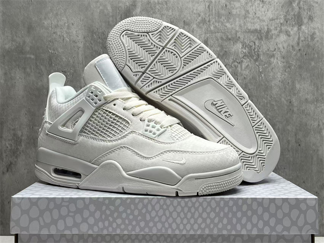 Women's Running weapon Jordan 4 White Shoes 039 Sneaker
