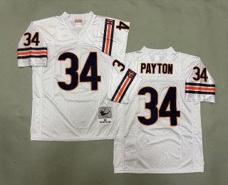 Men's Chicago Bears #34 White 1985 Throwbacks Authentics Mitchell & Ness NFL Jersey