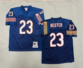 Men's Chicago Bears #23 Devin Hester Navy Throwbacks Authentics Mitchell & Ness NFL Jersey