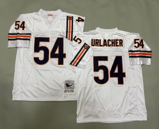 Men's Chicago Bears #54 Brian Urlacher White 1985 Throwbacks Authentics Mitchell & Ness NFL Jersey