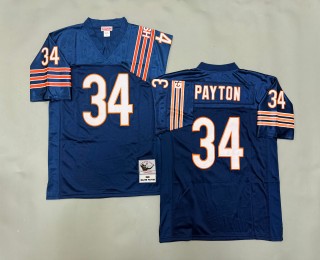Men's Chicago Bears #34 Walter Payton Navy 1985 Throwbacks Authentics Mitchell & Ness NFL Jersey