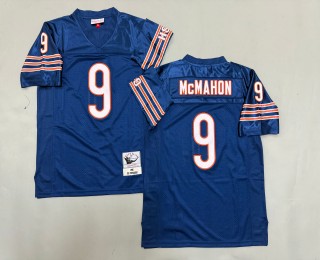 Men's Chicago Bears #9 Jim McMahon Navy 1985 Throwbacks Authentics Mitchell & Ness NFL Jersey