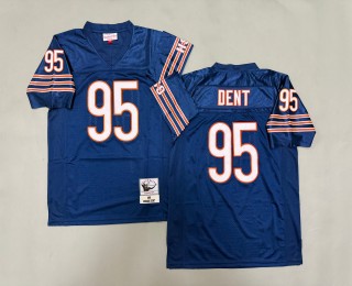 Men's Chicago Bears #95 Richard Dent Navy 1985 Throwbacks Authentics Mitchell & Ness NFL Jersey