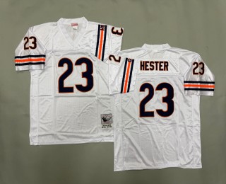 Men's Chicago Bears #23 Devin Hester White Throwbacks Authentics Mitchell & Ness NFL Jersey