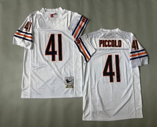 Men's Chicago Bears #41 Brian Piccolo White 1965 Throwbacks Authentics Mitchell & Ness NFL Jersey