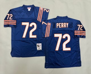 Men's Chicago Bears #72 William Perry Navy 1985 Throwbacks Authentics Mitchell & Ness NFL Jersey