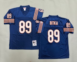 Men's Chicago Bears #89 Mike Ditka Navy 1966 Throwbacks Authentics Mitchell & Ness NFL Jersey