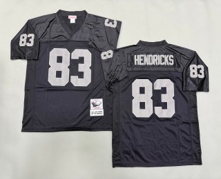 Men's Oakland Raiders #83 Ted Hendricks Mitchell & Ness Throwbacks Authentics Black NFL Jersey