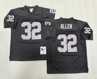 Men's Oakland Raiders #32 Marcus Allen Mitchell & Ness 1984 Throwbacks Authentics Black NFL Jersey