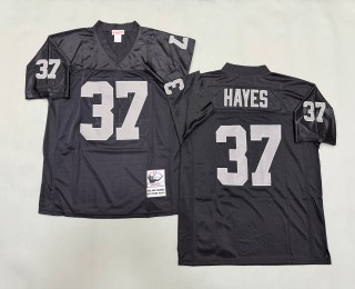Men's Oakland Raiders #37 Lester Hayes Mitchell & Ness Throwbacks Authentics Black NFL Jersey