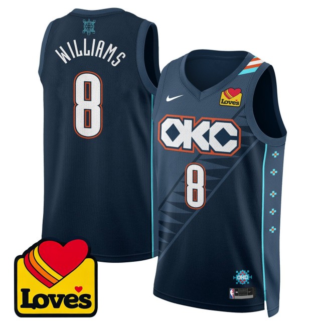 Men's Oklahoma City Thunder #8 Jalen Williams 2025-26 City Edition Nike Jersey