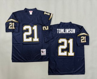 Men's Los Angeles Chargers #21 LaDainian Tomlinson Mitchell & Ness 2006 Throwbacks Authentics Navy Jersey
