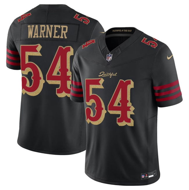 Men's San Francisco 49ers #54 Fred Warner Black 2025 F.U.S.E. 'Rivalries' Vapor Limited Stitched Football Jersey