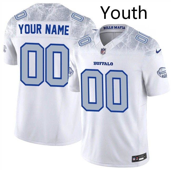 Youth Buffalo Bills Active Player Custom Cold Front 2025 F.U.S.E. 'Rivalries' Vapor Untouchable Limited Stitched Football Jersey