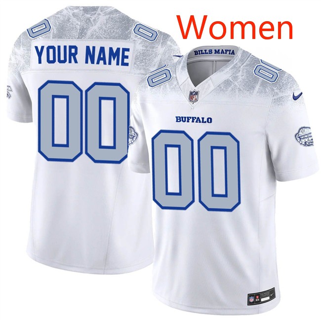 Women's Buffalo Bills Active Player Custom Cold Front 2025 F.U.S.E. 'Rivalries' Vapor Untouchable Limited Stitched Football Jersey