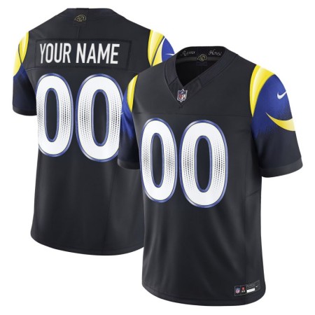 Youth Los Angeles Rams Active Player Custom 'Rivalries' Midnight Mode 2025 F.U.S.E. Vapor Limited Stitched Football Jersey