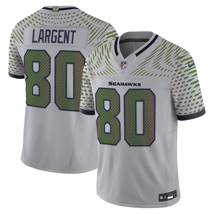 Men's Seattle Seahawks #80 Steve Largent High-Decibel Zone Nike Rivalries 2025 F.U.S.E. Vapor Limited Jersey
