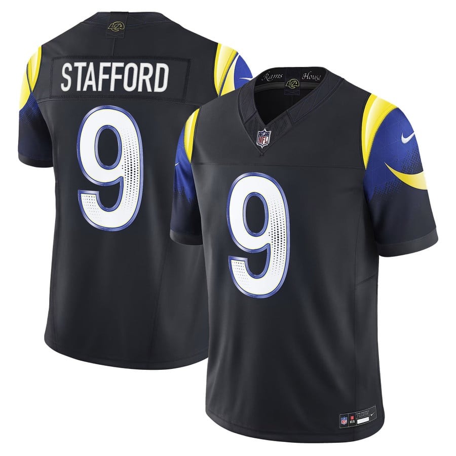 Men's Los Angeles Rams #9 Matthew Stafford Midnight Mode Nike Rivalries 2025 F.U.S.E. Vapor Limited Jersey