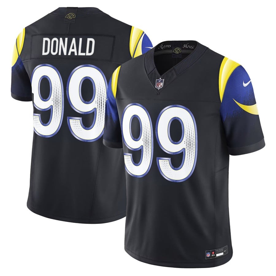 Men's Los Angeles Rams #99 Aaron Donald Midnight Mode Nike Rivalries 2025 F.U.S.E. Vapor Limited Jersey