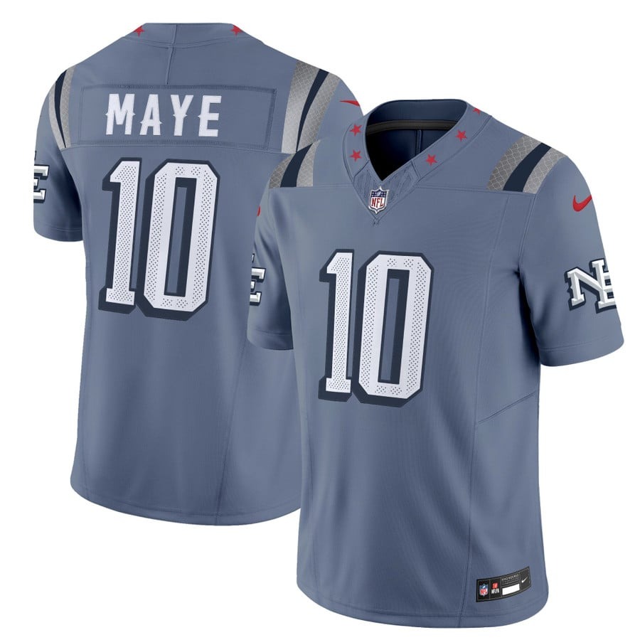 Men's New England Patriots #10 Drake Maye Nor'easter Rivalries 2025 F.U.S.E. Vapor Limited Jersey