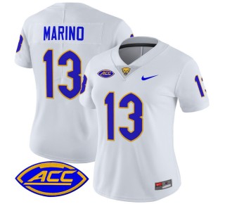 Women's Pittsburgh Panthers #13 Dan Marino White 2025 Nike Vapor Limited Stitched Football Jersey